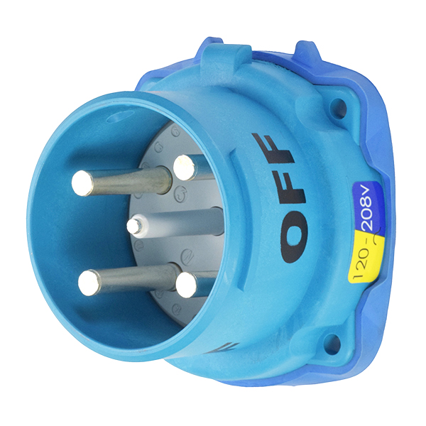 33-68237-C-K16-A155 - DS100C INLET POLY BLUE SIZE 4 TYPE 3R 3P+N+G 100A 120/208 VAC 60 Hz NO AUX WITH NO LOCKOUT HOLE